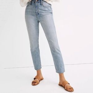 NWT Madewell Tall Curvy Perfect Vintage High Rise Jeans In Fitzgerald Wash